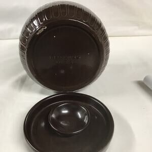 Vintage Red-Wing-Pottery Hearthstone Brown Canister Jar